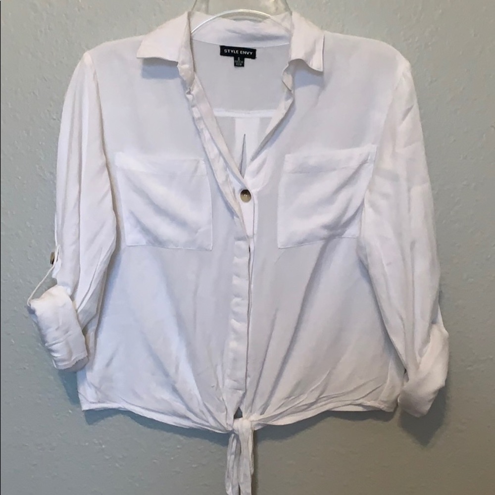 Style Envy Crop Button Down